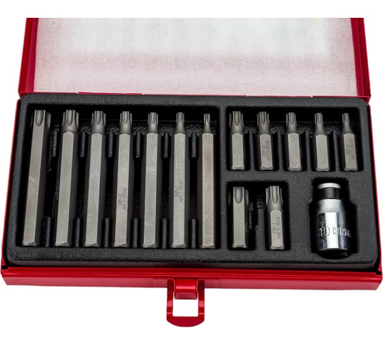 Изображение товара Набор вставок бит 10мм, TORX, Т20-Т55, 15шт KING TONY 1015PQ