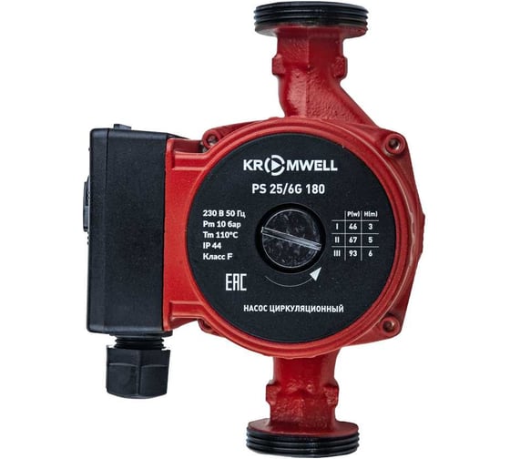 Изображение товара Циркуляционный насос KROMWELL (с гайками в комплекте) PS 25/6G 180