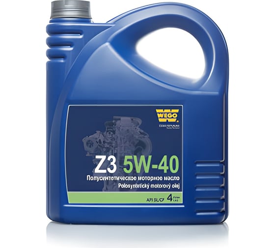 Изображение товара Моторное масло WEGO Z3 5W-40, SL/CF, синтетическое, канистра 4 л 4627089062673