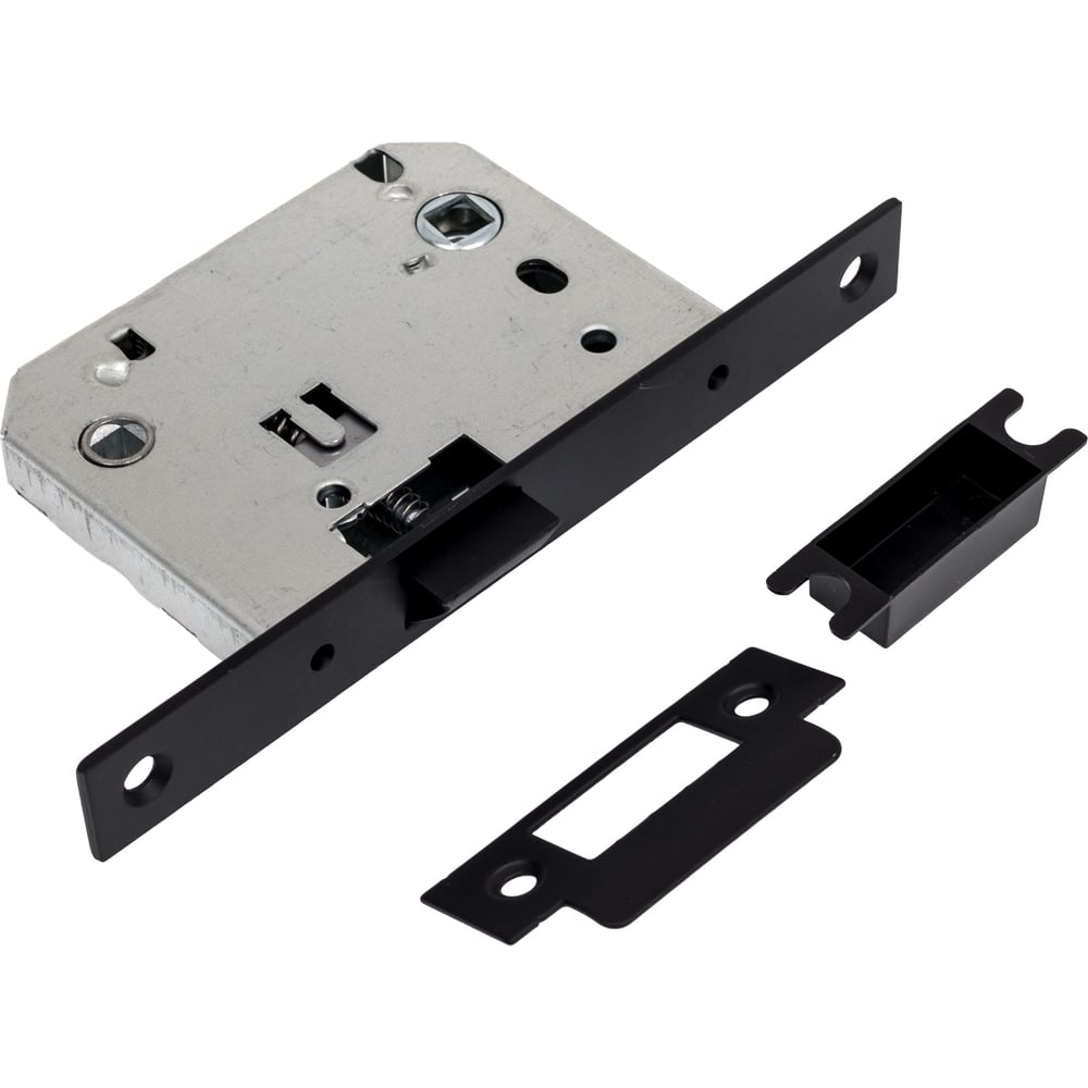 Изображение товара Сантехническая защелка PUERTO пластиковый язычок черный 80 мм для межкомнатных дверей