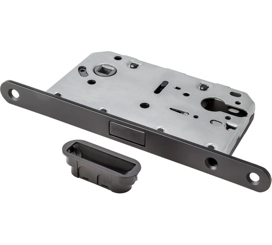 Изображение товара Магнитный замок под цилиндр PUERTO с пластиковой ответной планкой, черный B2B LBM 5085 pl Black