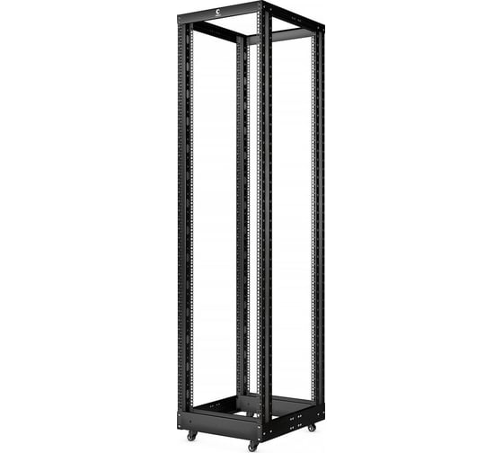 Изображение товара Открытая двухрамная усиленная стойка Cabeus 19", 37U, цвет черный RA-37U-1000-BK