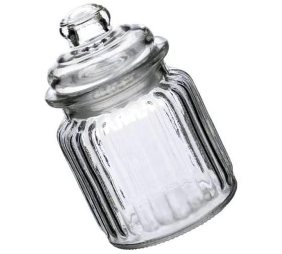 Изображение товара Банка для сыпучих продуктов EUROHOUSE, 8x12,5см, 280мл стекло, 14961