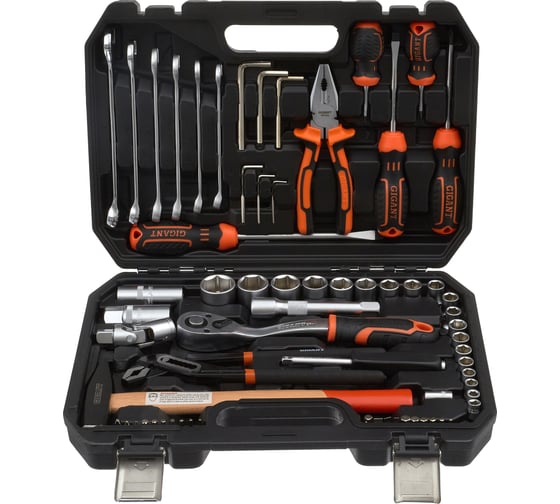 Изображение товара Набор слесарно-монтажного инструмента Gigant 66 предметов, Сталь Cr-V, GAS-66