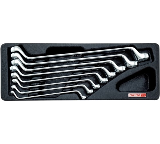 Изображение товара Набор накидных ключей TOPTUL 6-22 мм, угол 75 градусов, в ложементе GAAT0802