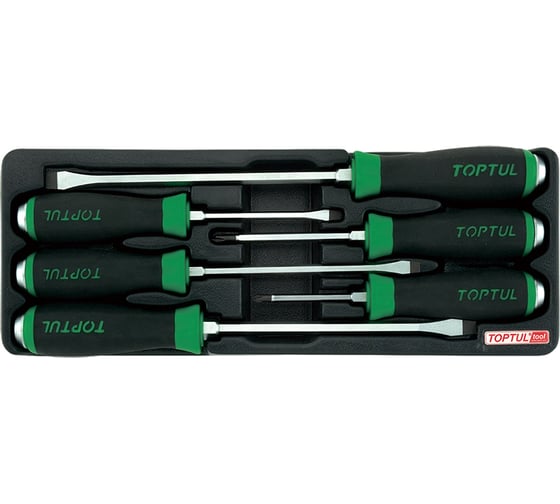 Изображение товара Набор ударных отверток TOPTUL PH, SL, 6 предметов, в ложементе GAAT0601