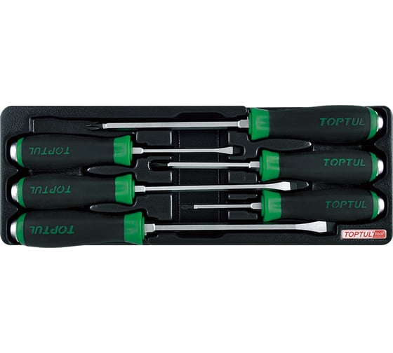 Изображение товара Набор ударных отверток TOPTUL PH, SL, 6 предметов, в ложементе GAAT0602