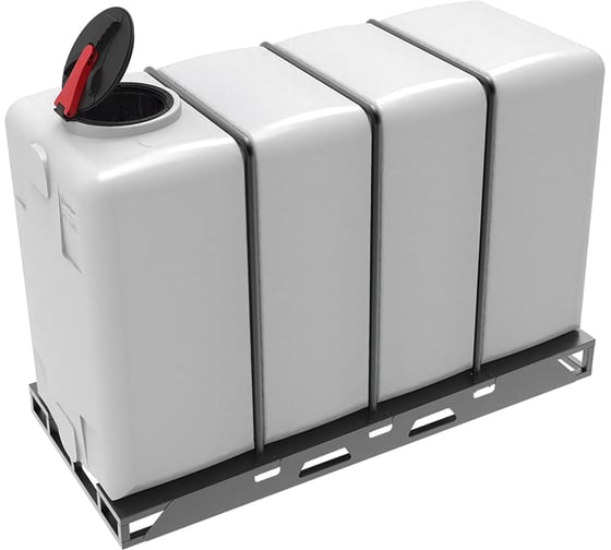 Изображение товара Емкость Экопром KR 4000л, с откидной крышкой, белая, в обрешетке New (полный слив), 1840x1139x2670 мм 121203.4000.000.004