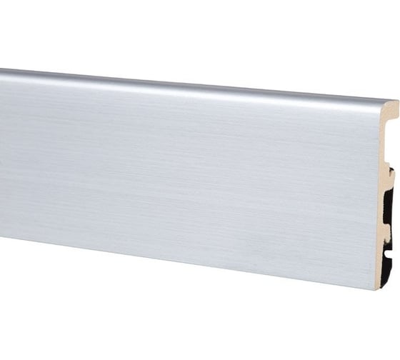 Изображение товара Плинтус Arbiton Integra HDPS 02 Алюминий, 2400x80x20 мм 550595