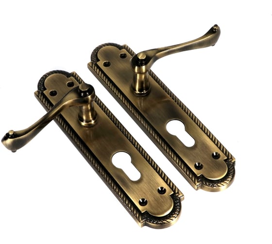 Изображение товара Комплект ручек Левша коллекция L.Baskerville Georgian cyl LB-619 200 мм, старая бронза У2-1359.СБ