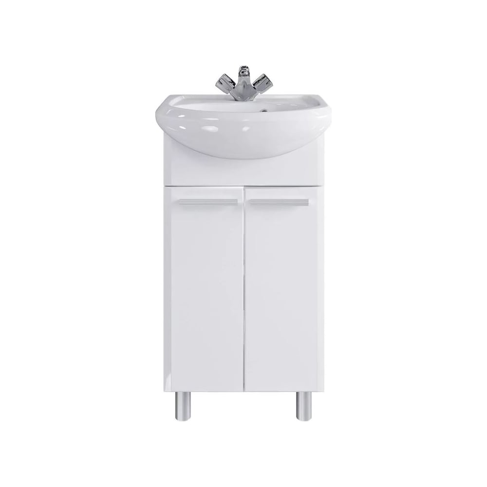 Напольная тумба для ванной комнаты Sanstar, цвет белый 351.1-1.4.1. Аура 45 - фото 1