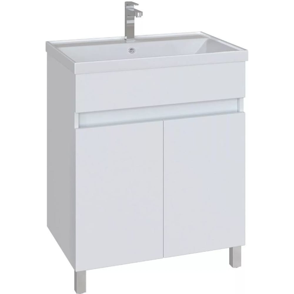 Напольная тумба для ванной комнаты Sanstar, цвет белый 125.1-1.4.1. Квадро 70 - фото 1