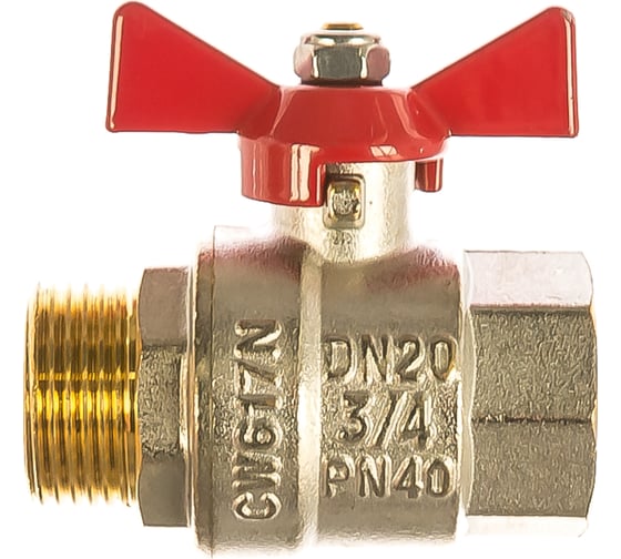 Изображение товара Кран шаровой Valtec Base рукоятка бабочка 3/4" внутренняя-наружная VT.218.N.05