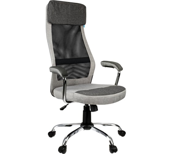 Изображение товара Кресло руководителя Helmi hl-e41 stylish, ткань/сетка, серая/бежевая 318582