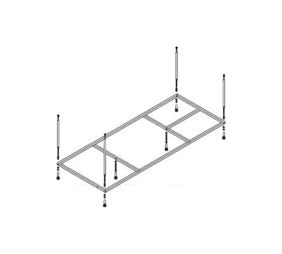 Изображение товара Металлический каркас для акриловой ванны Cezares EMP-160-70-MF-R