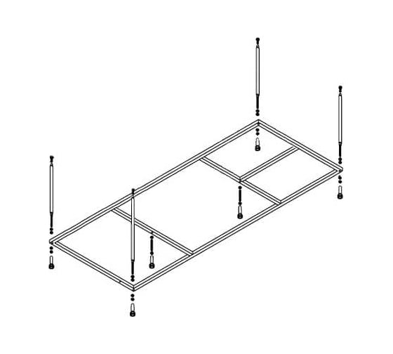 Изображение товара Металлический каркас для акриловой ванны Cezares EMP-170-70-MF-R