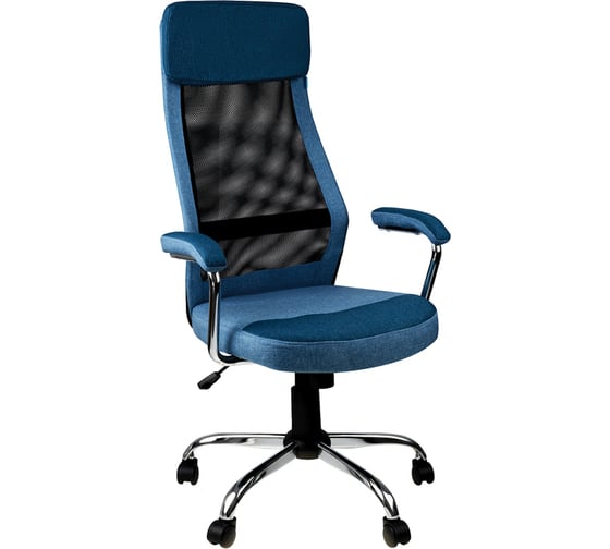 Изображение товара Кресло руководителя Helmi hl-e41 stylish, ткань/сетка, синяя/голубая 318581