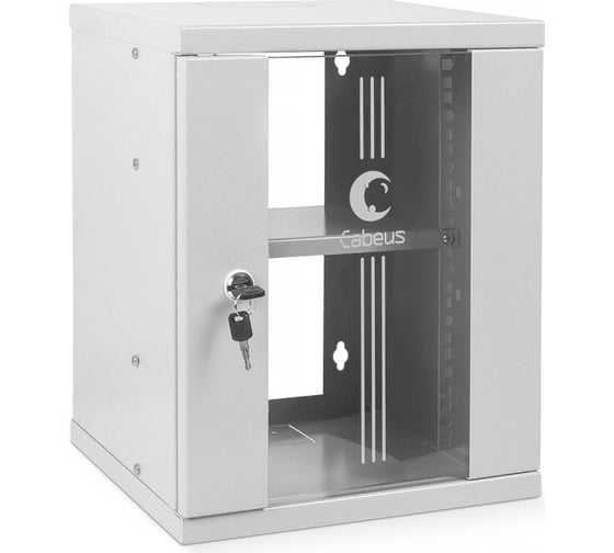 Изображение товара Телекоммуникационный настенный шкаф Cabeus 10" 8U дверь стекло WSC-8U