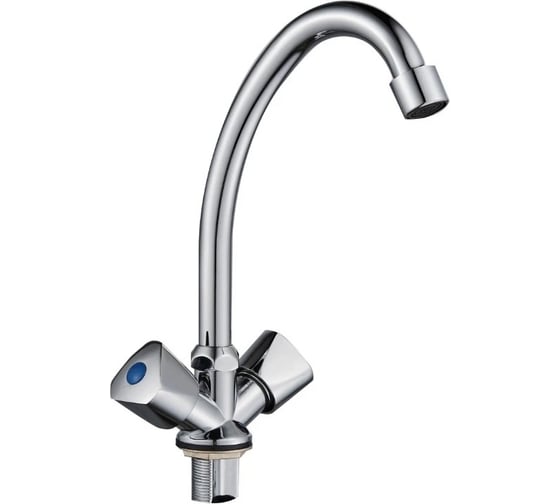 Изображение товара Смеситель для кухни Gota Rocio Ronda с 2-мя рукоятками, с высоким изливом, крепление гайка 1/10 096310-GOTA