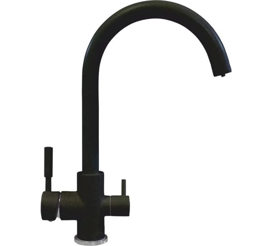 Изображение товара Смеситель для кухни Gota Rocio Special с дополнительным выходом для питьевой воды, цвет черный 1/10 351211-GOTA