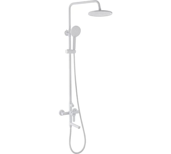 Изображение товара Душевая система Gota Rocio 3-х функциональная смеситель шар., излив L-20, цвет белый, материал нерж. сталь G690273 Algar 690273-GOTA