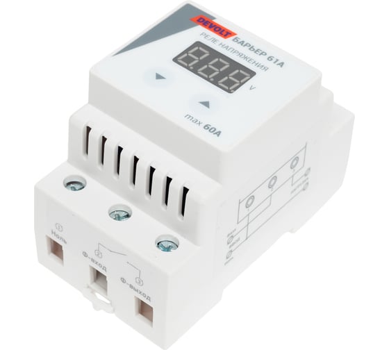 Изображение товара Реле напряжения DEVOLT БАРЬЕР-61A, 13,5кВт, 60А, БАРЬЕР61