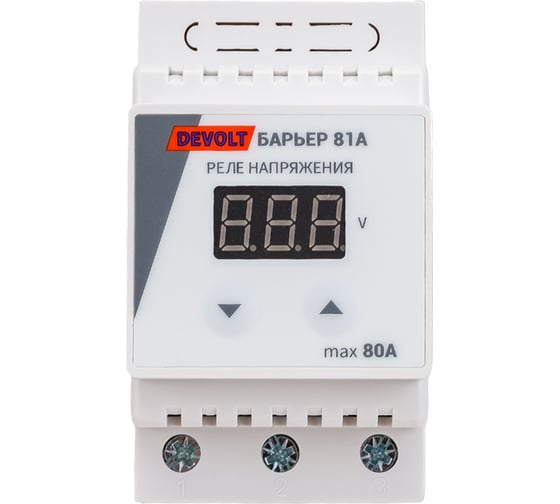 Изображение товара Реле напряжения DEVOLT БАРЬЕР-81A, 17,5кВт, 80А, БАРЬЕР81