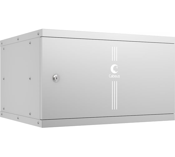 Изображение товара Телекоммуникационный настенный шкаф Cabeus 19" 6U, серия LIGHT разборный, цвет серый WSC-05D-6U55/45m