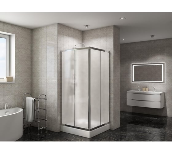 Изображение товара Душевой уголок BelBagno DUE-A-2-90-P-Cr