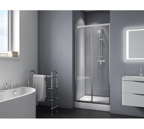 Изображение товара Душевая дверь BelBagno DUE-BF-1-130-C-Cr