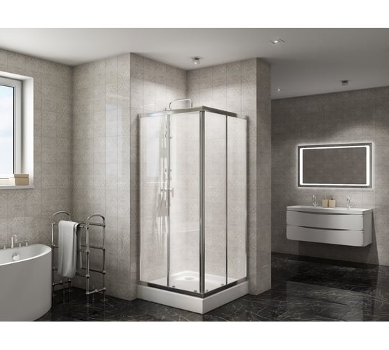 Изображение товара Душевой уголок BelBagno DUE-A-2-90-C-Cr