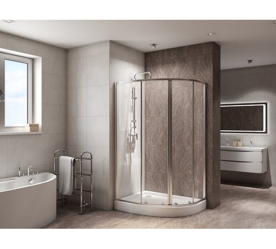 Изображение товара Душевой уголок BelBagno DUE-RH-2-100/80-C-Cr