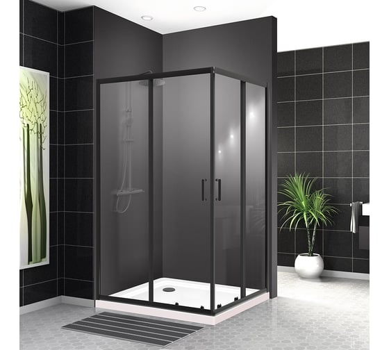 Изображение товара Душевой уголок BelBagno UNO-195-AH-2-100/80-C-NERO