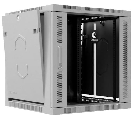 Изображение товара Телекоммуникационный настенный разобранный шкаф Cabeus 19" 18U цвет черный SH-05F-18U60/45m-R-BK
