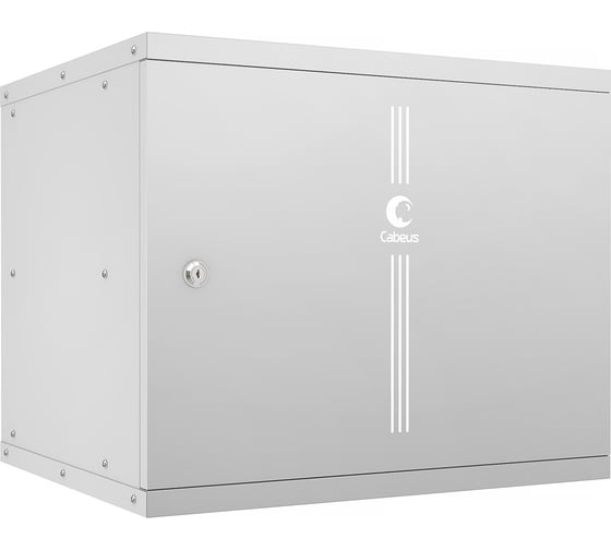 Изображение товара Телекоммуникационный настенный шкаф Cabeus 19" 9U, серия LIGHT разборный, цвет серый WSC-05D-9U55/45m
