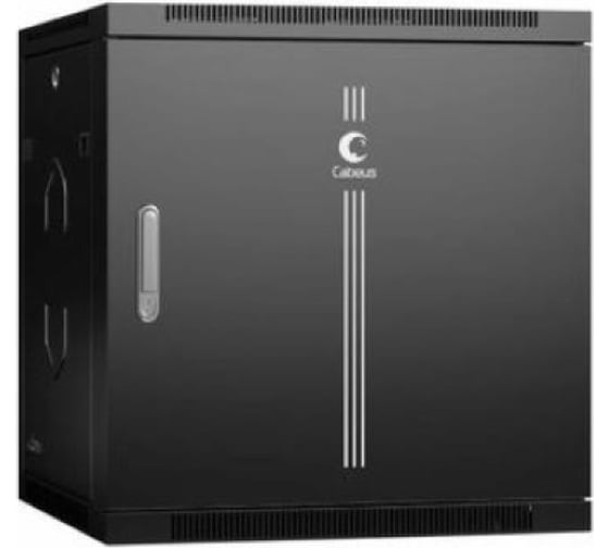 Изображение товара Телекоммуникационный настенный разобранный шкаф Cabeus 19" 12U цвет черный SH-05F-12U60/60m-R-BK