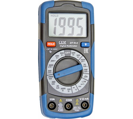 Изображение товара Тестер-мультиметр СЕМ DT-912 480960