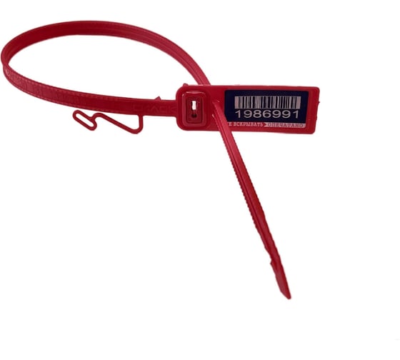 Изображение товара Номерная пластиковая пломба силок ТПК Технологии Контроля 350 мм (мешковая) (цвет: красный) 1000 шт 24196