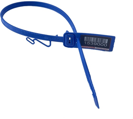 Изображение товара Номерная пластиковая пломба силок ТПК Технологии Контроля 350 мм (мешковая) (цвет: синий) 1000 шт 24195