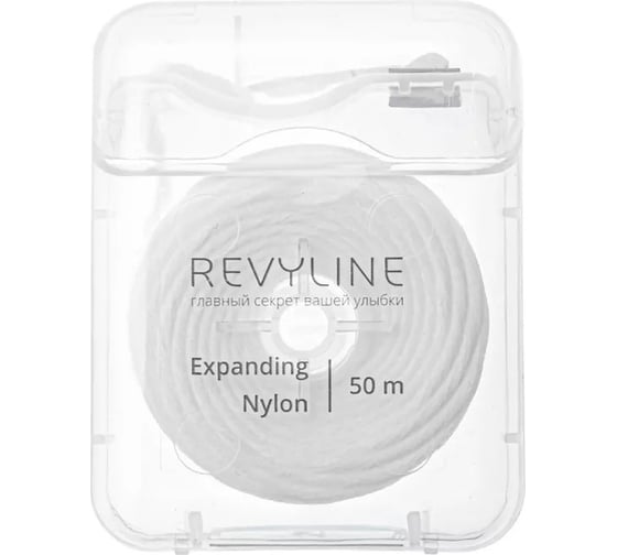 Изображение товара Зубная нить Revyline 840D Expanding floss нейлон, вощеная, 50 м, белый 6269