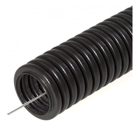 Изображение товара Гофрированная труба ПНД AGIS с зондом D32мм. "Profile" (50м/уп) 70.02.01.32.050