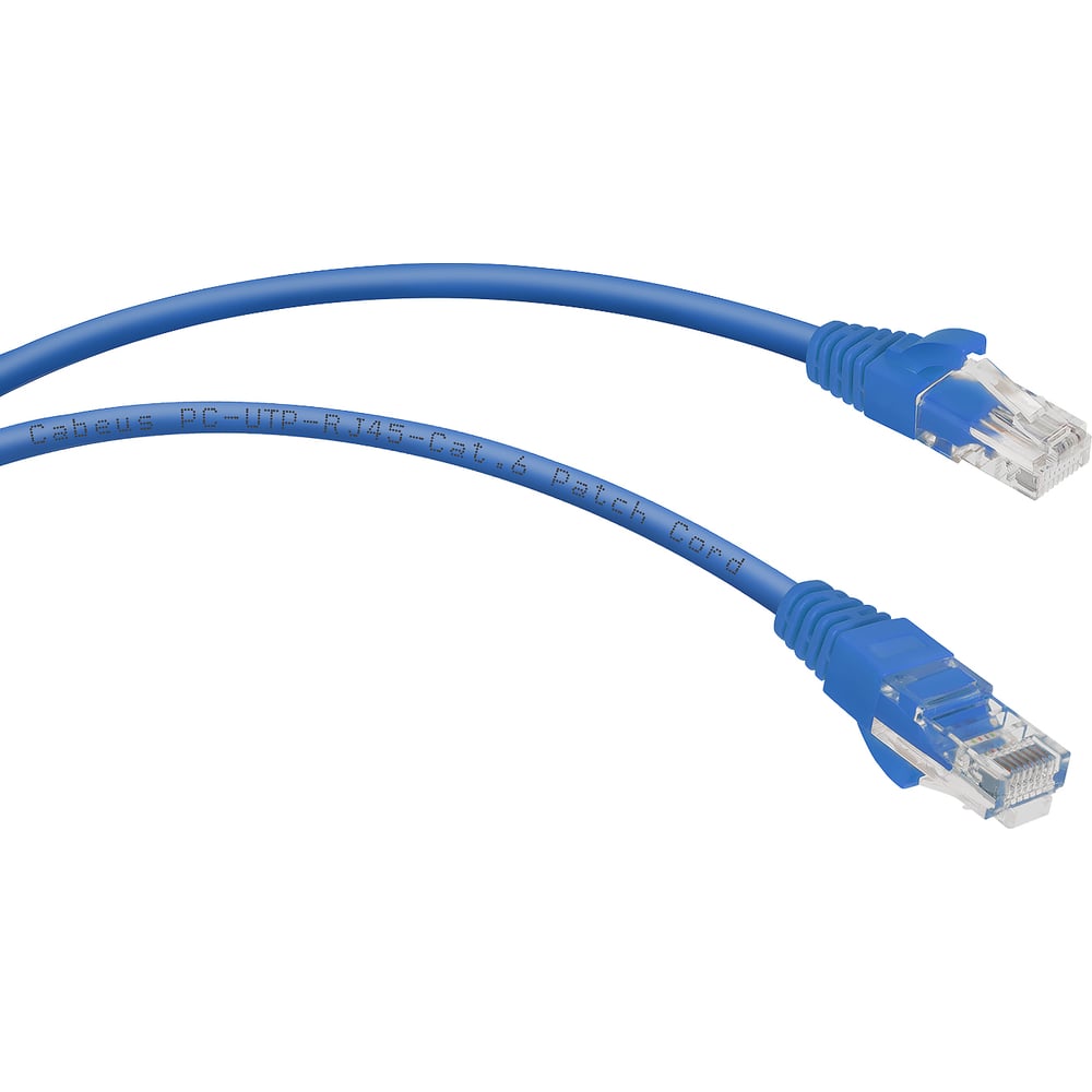 Неэкранированный патч-корд Cabeus PC-UTP-RJ45-Cat.6-3m-BL-LSZH