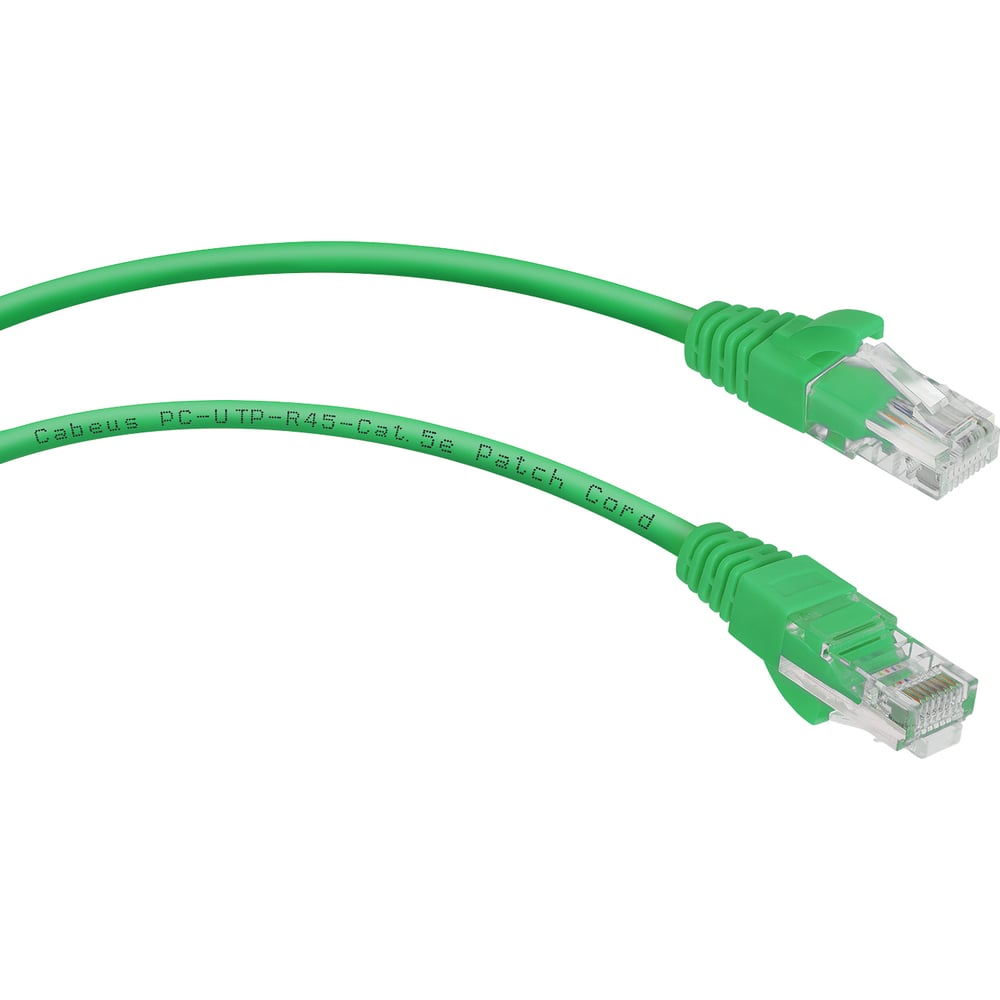 Неэкранированный патч-корд Cabeus PC-UTP-RJ45-Cat.5e-3m-GN