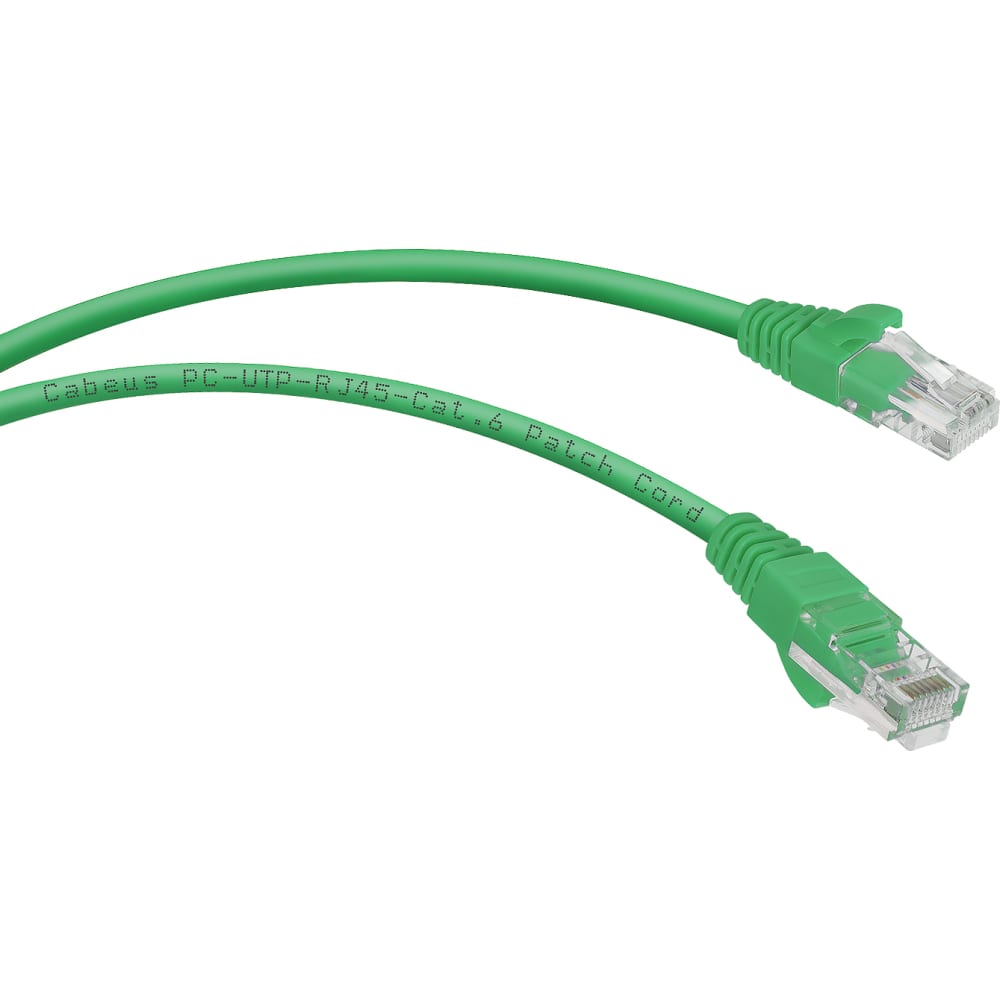 Неэкранированный патч-корд Cabeus патч корд utp 5e категории 0 5м зеленый cca pvc telecom na102
