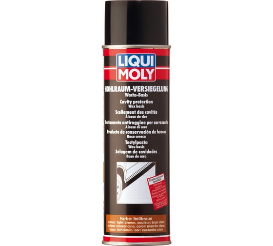 Изображение товара Антикор для пустот кузова LIQUI MOLY Hohlraum-Versiegelung-Spray hellbraun, воск, светло-желтый, 0,5л 6107