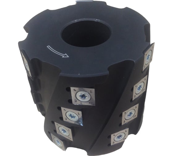 Изображение товара Фреза спиральная шейперная диаметр 90 мм, высота 100 мм, посадочный размер 30 мм, 16 ножей РеСоурс RSFS.031.90.100.30