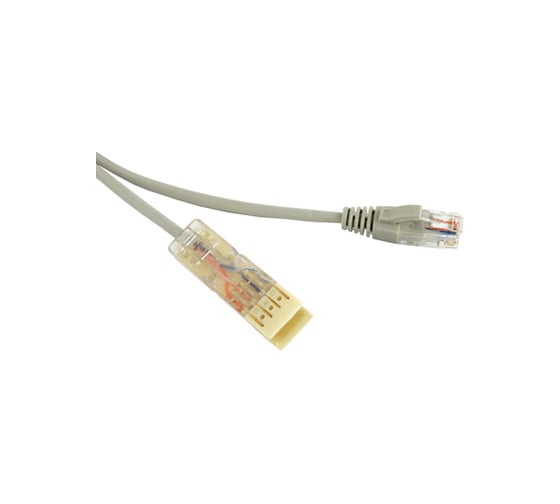 Изображение товара Патч-корд Hyperline PC-110-RJ45-2P-CX-2M-LSZH-GY 110 тип-RJ45, 2 пары, Ethernet, LSZH, 2 м, серый 229898