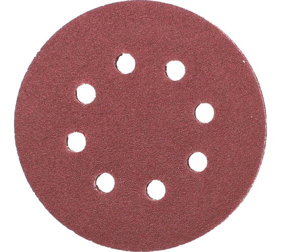 Изображение товара Круг абразивный шлифовальный под липучку с перфорацией 125 мм, Р100, 5 шт On 19-05-045