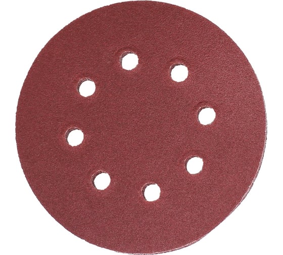 Изображение товара Круг абразивный шлифовальный под липучку с перфорацией 125 мм, Р150, 5 шт On 19-05-047