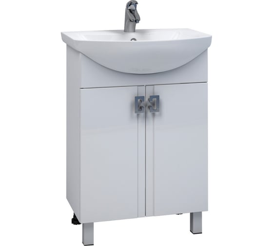 Изображение товара Тумба для ванной MIXLINE "КВАДРО-55" под умывальник Элеганс-55, ПВХ 551699